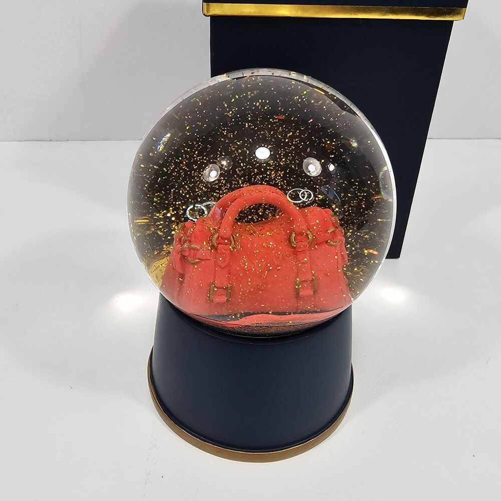 Dooney & Bourke 2017 Holiday Collector Snow Globe Persimmon Satchel - Picture 4 of 10